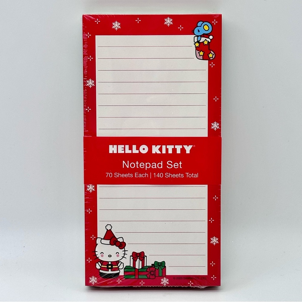 Sanrio Hello Kitty Notepad Set of 2 (HK Holiday Red/Green)